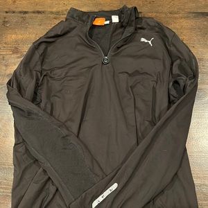 black puma quarter zip